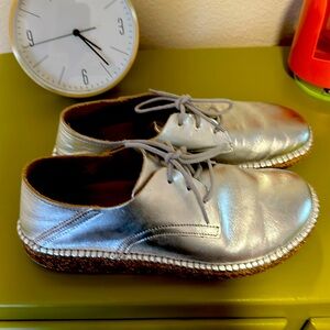 Birkenstock Metallic Silver Gary Loafer